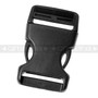 Side Release Buckles w/ Single Adjust - Plastic - 1 inch - Black (10PCS)