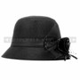 Black Outdoor Summer Flower Women Hat (Full)