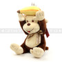 10" Soft Stuffed Monkey Chimp Raising Banana To You Plush Toy
