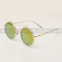 Round Shape Color Fashion Metal Sunglasses 95004RV