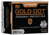 Speer 357 Mag Ammunition Gold Dot 23920GD 125 Grain Gold Dot Hollow Point 20 Rounds