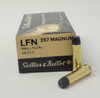 Sellier &amp; Bellot 357 Magnum Ammunition SB357L 158 Grain Lead Flat Nose 50 Rounds