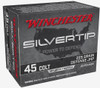 Winchester 45 Colt Ammunition Silvertip Defense W45CST 225 Grain Jacketed Hollow Point 20 Rounds