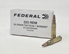 Federal 223 Rem Ammunition XF223T62 62 Grain Tactical Bonded Soft Point 20 Rounds