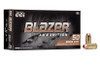 CCI 40 S&W Ammunition Blazer Brass 5220 180 Grain Full Metal Jacket Flat Nose 50 Rounds