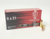 Fiocchi 9x21mm Ammunition FI9X21 123 Grain Full Metal Jacket Truncated Cone 50 rounds