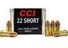 CCI 22 Short Ammunition Target CCI0027 Copper Plated Round Nose 29 GR 100 rounds