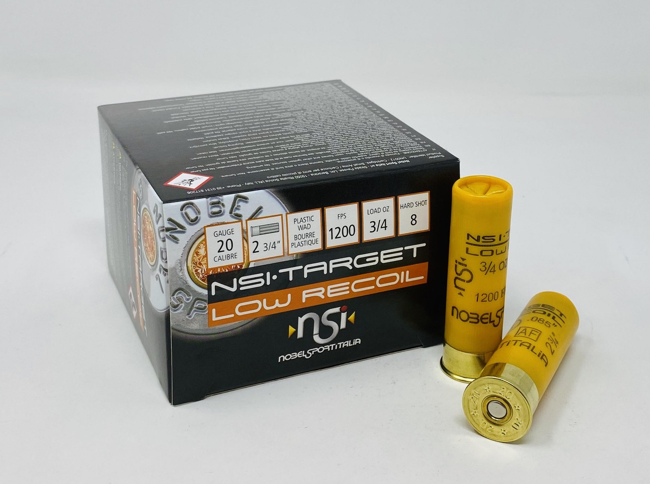 Nobel Sport Italia 12 Gauge Ammunition Low Recoil ANSLR19CASE 23/4" 9