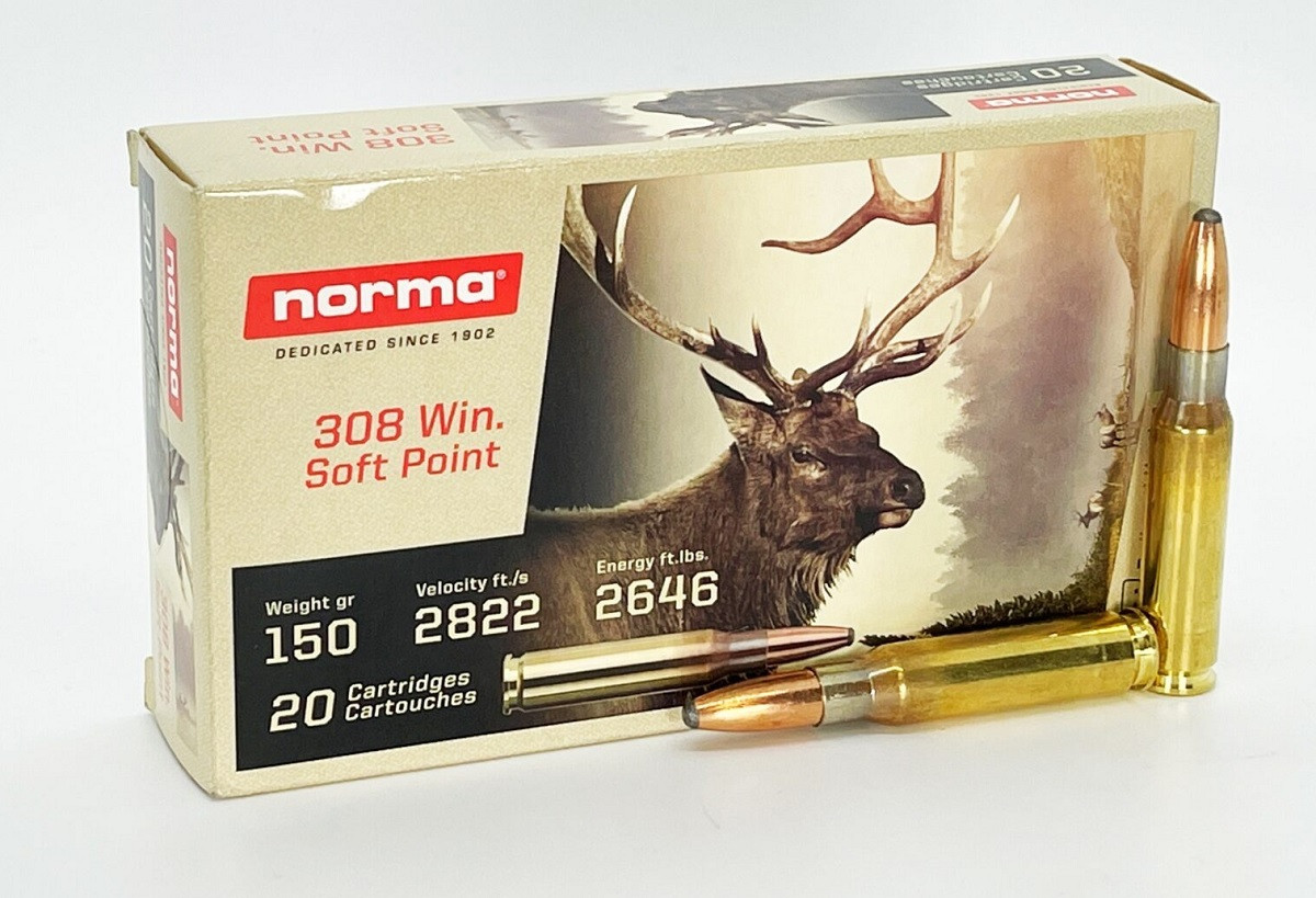Norma Whitetail 308 Win Ammunition NORMA20177382 150 Grain Soft Point ...