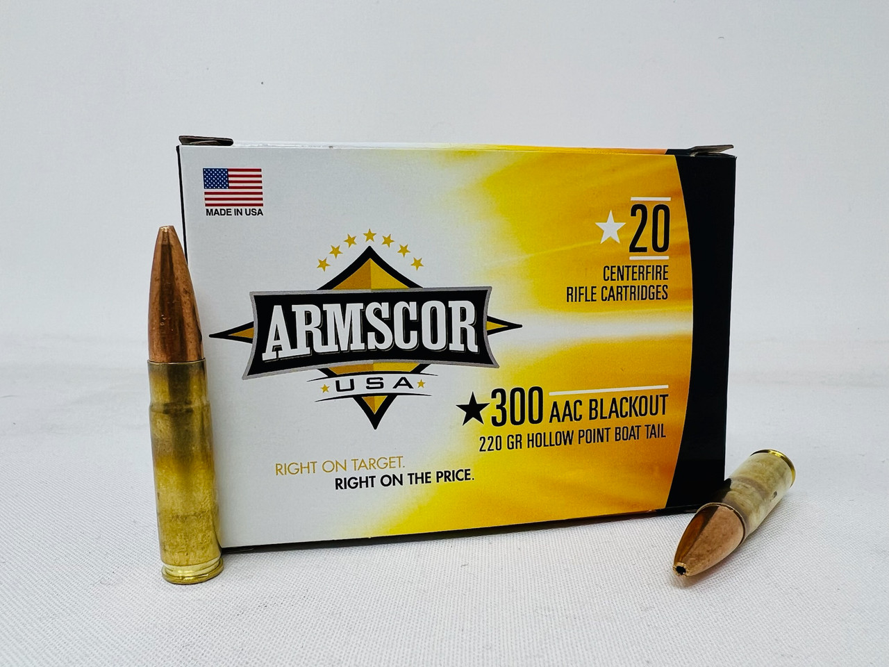 Armscor 300 AAC Blackout Ammunition ARM50452 Subsonic 220 Grain Boat ...