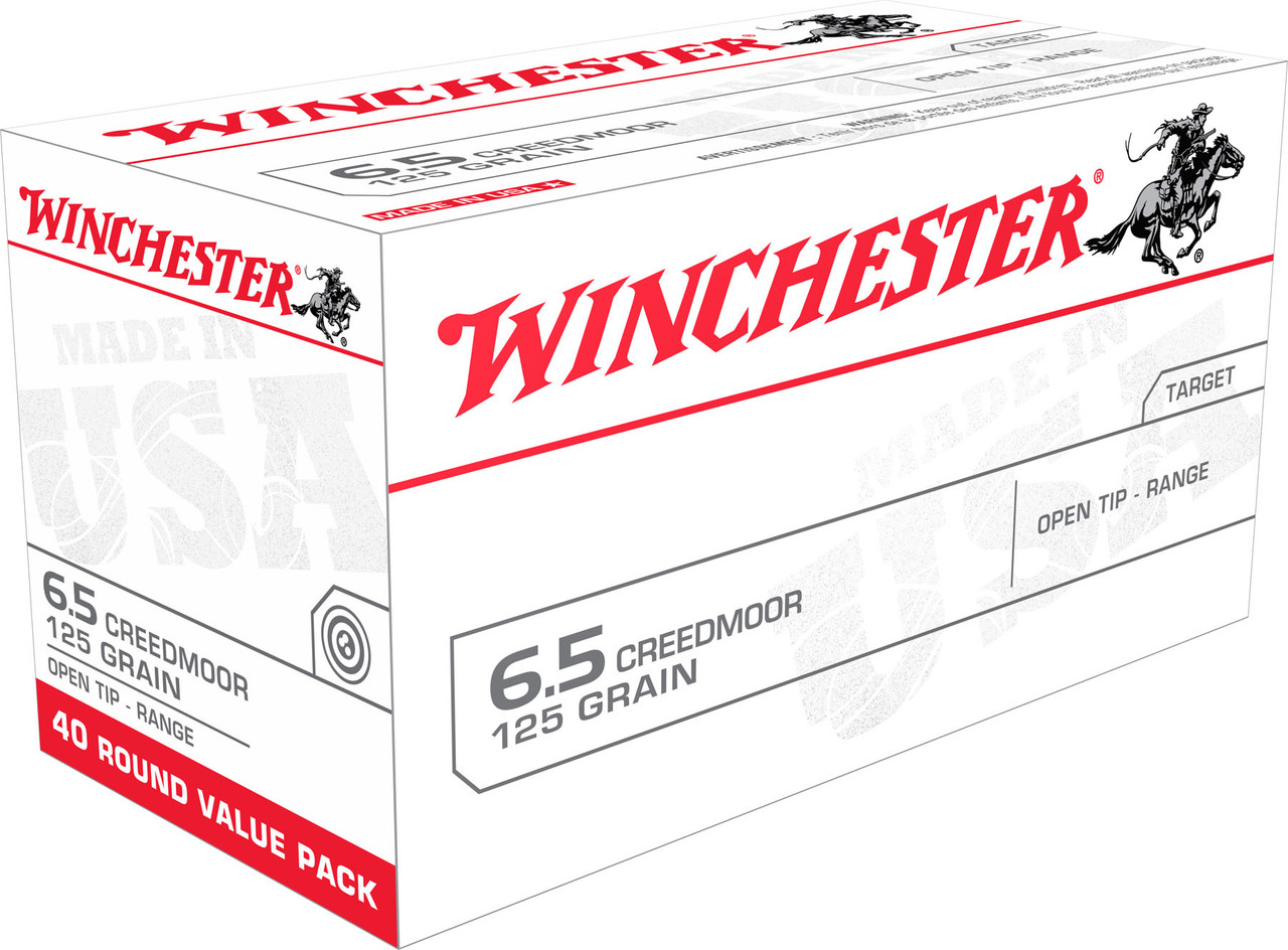 Open Tip Range Rounds Winchester 6.5 Creedmoor Ammunition Best Value USA65CM 125 Grain Open ...