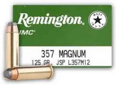 Remington 357 Magnum L357M1B 125 gr SJHP 100 per box