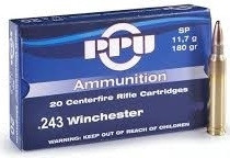 Prvi PPU 243 Win Ammunition PP251 100 Grain Soft Point 500 Rounds