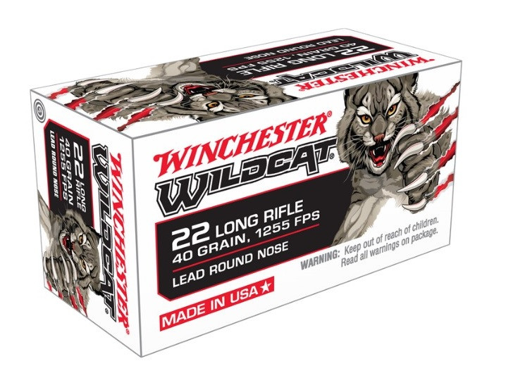 Winchester 22LR Ammunition Wildcat WW22LR 40 Grain Lead Round Nose CASE ...