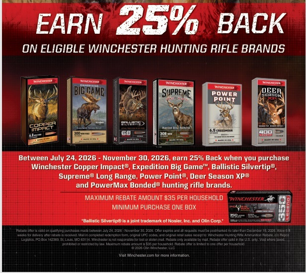 Winchester 2026 Hunting Rifle Rebate