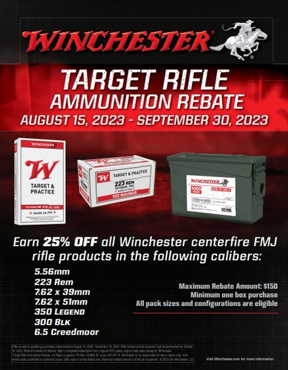 Winchester Target Rifle Rebate 2023