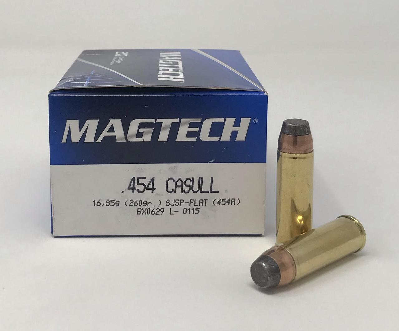 Magtech 454 Casull Ammunition MT454A 260 Grain Semi-Jacketed Flat