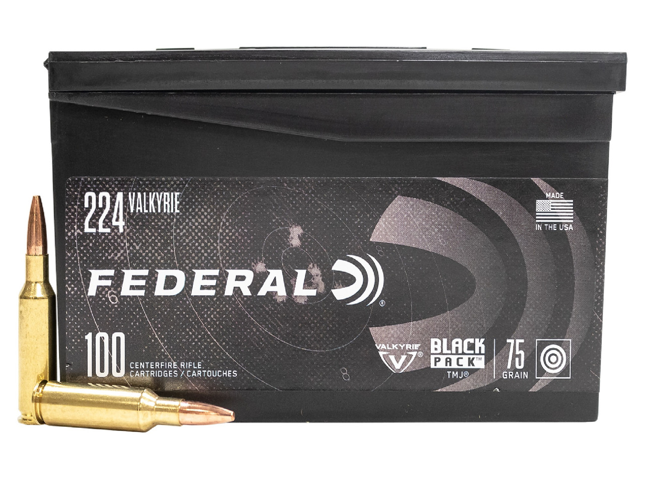 Federal 224 Valkyrie Ammunition Black Pack AE224VLKBF100 ...
