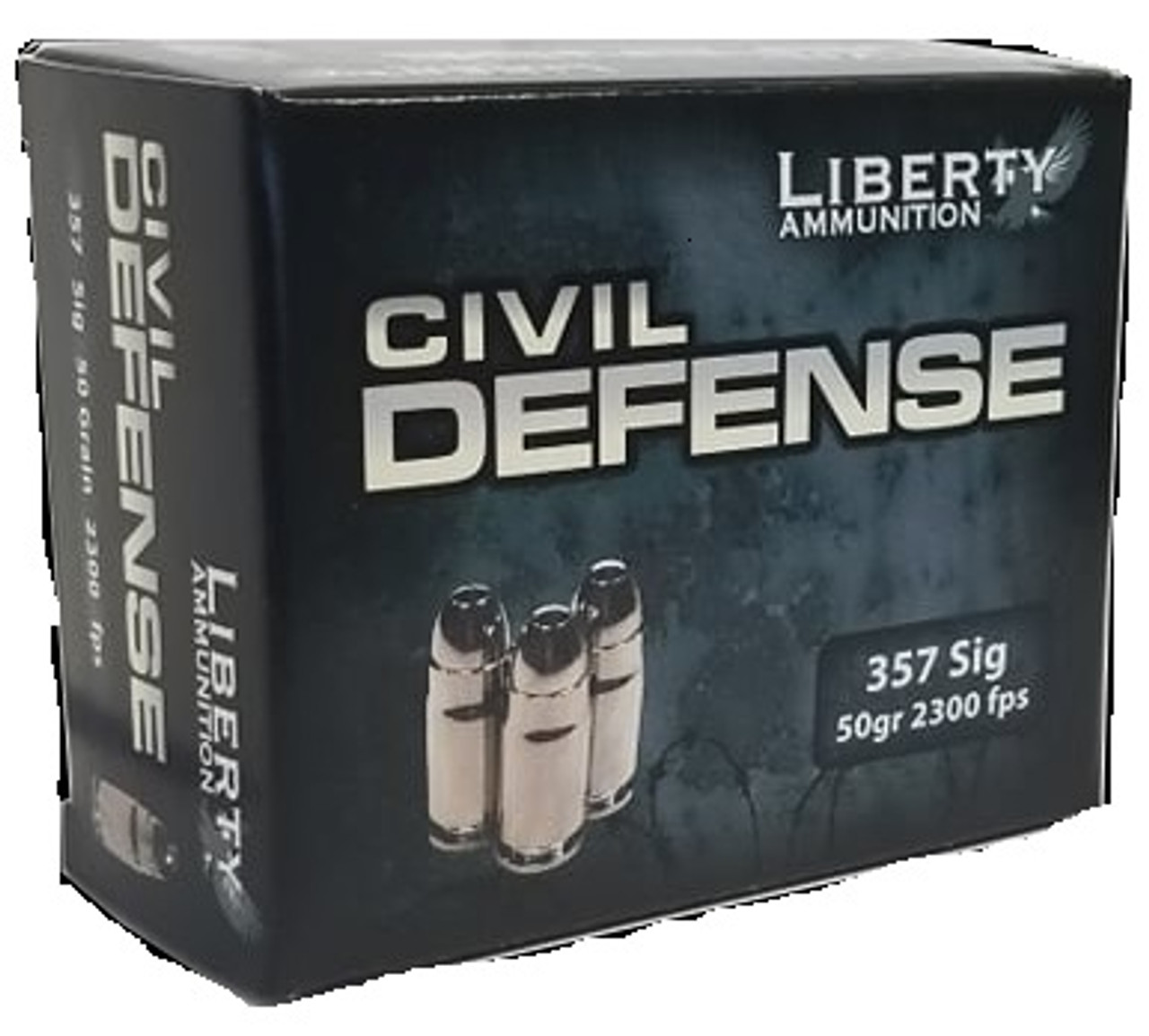 Liberty 357 Sig Ammunition 357SIG053 Civil Defense 50 Grain Fragmenting Lead Free Hollow Point 20 Rounds