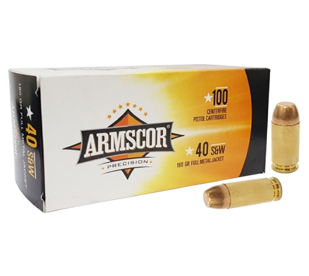 Armscor 40 S&W Ammunition 180 Grain Full Metal Jacket Value Pack