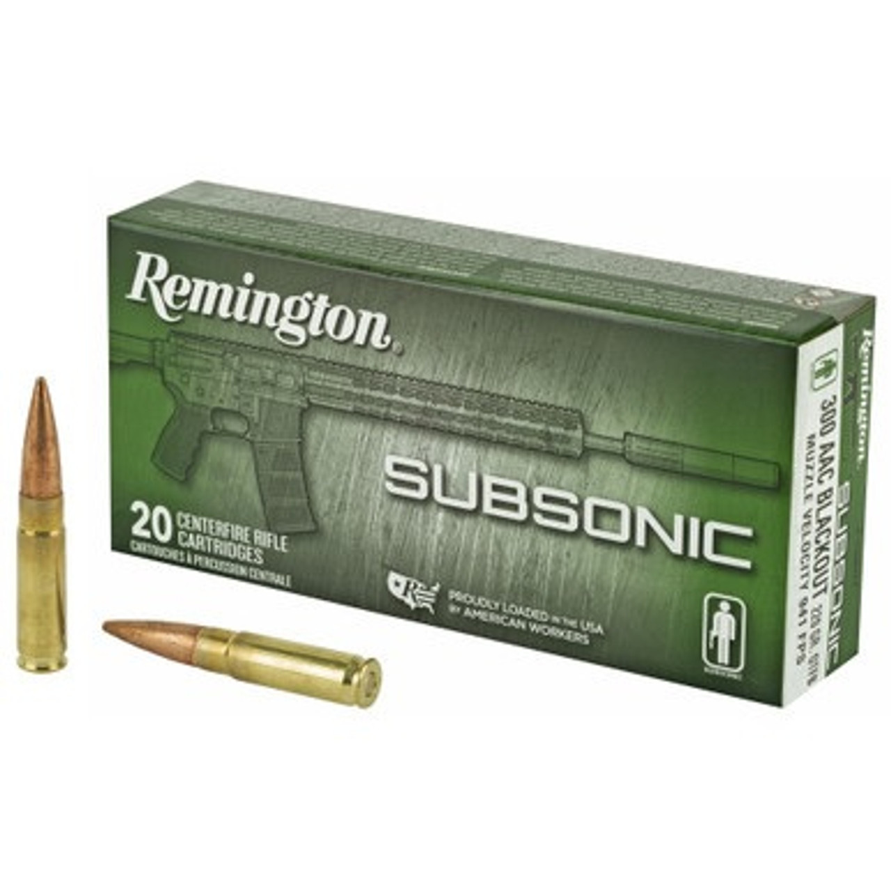 Remington 300 AAC Blackout Ammunition S300AAC4 220 Grain Subsonic OFTB ...