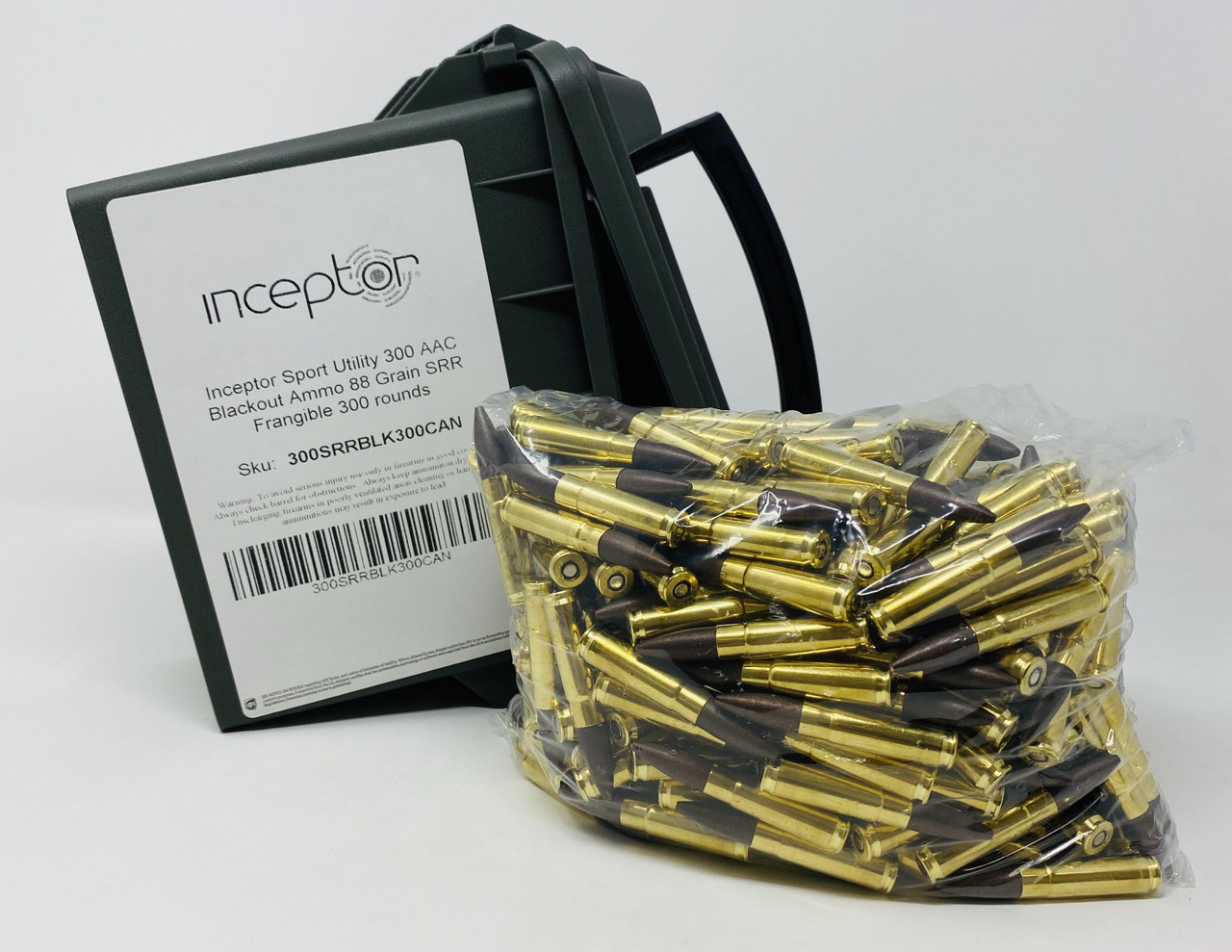 Inceptor Sport Utility 300 AAC Blackout Ammo 88 Grain SRR Frangible 300 ...
