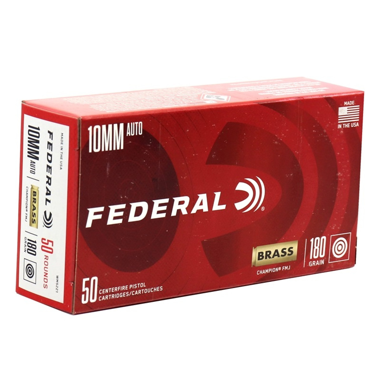 Federal Premium Blazer Champion Brass 10mm Auto 180 grain Full Metal Jacket  Centerfire Pistol Ammunition WM5221 15% Off