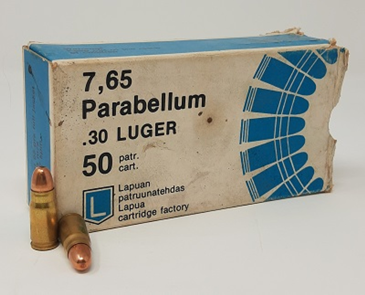 Lapua 30 Luger Ammunition 7.65 Parabellum AM2310E 93 Grain