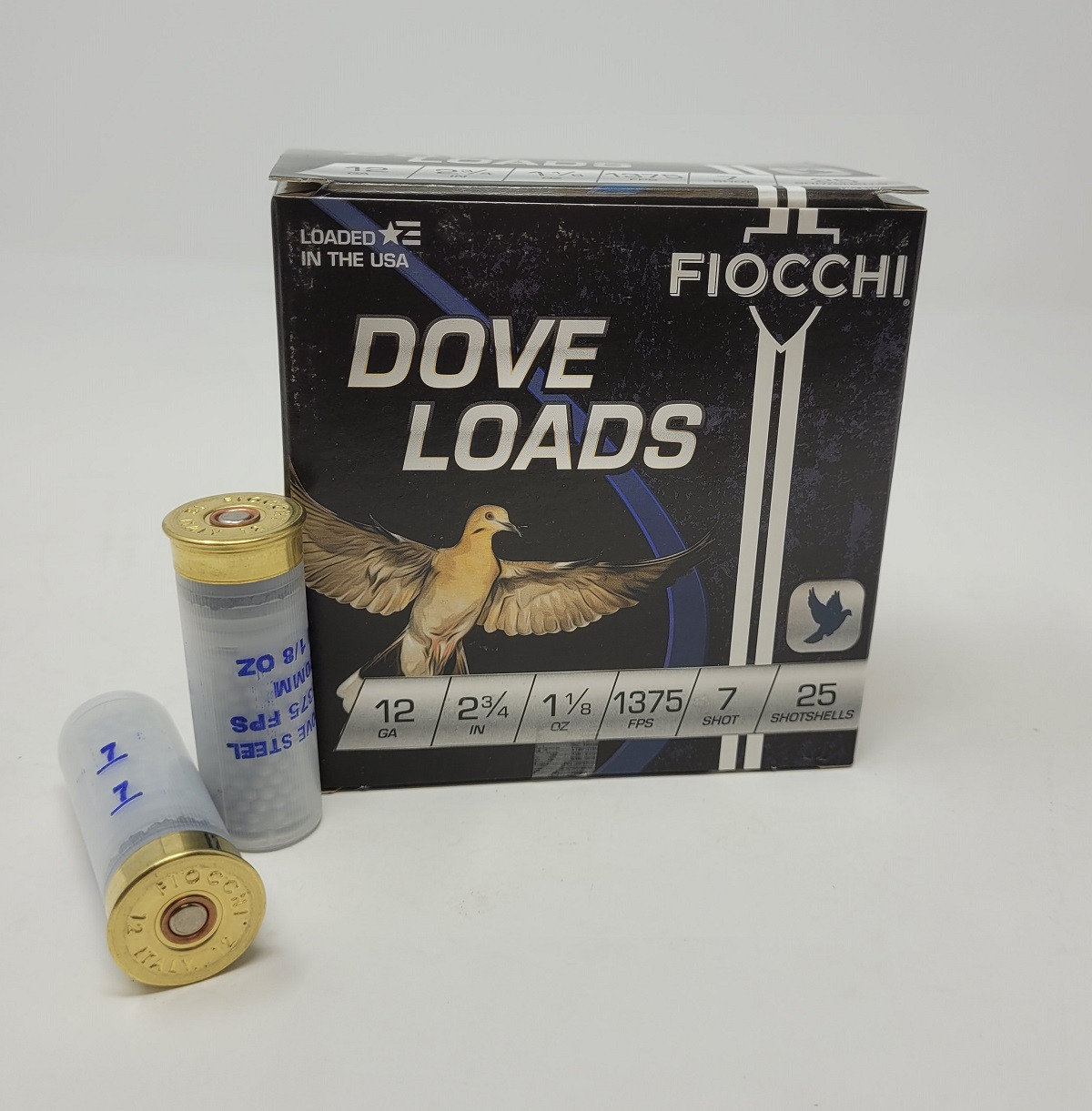 Fiocchi 12 Gauge Dove Load Ammunition FI12DLS187 23/4" 11/8oz 7 Shot