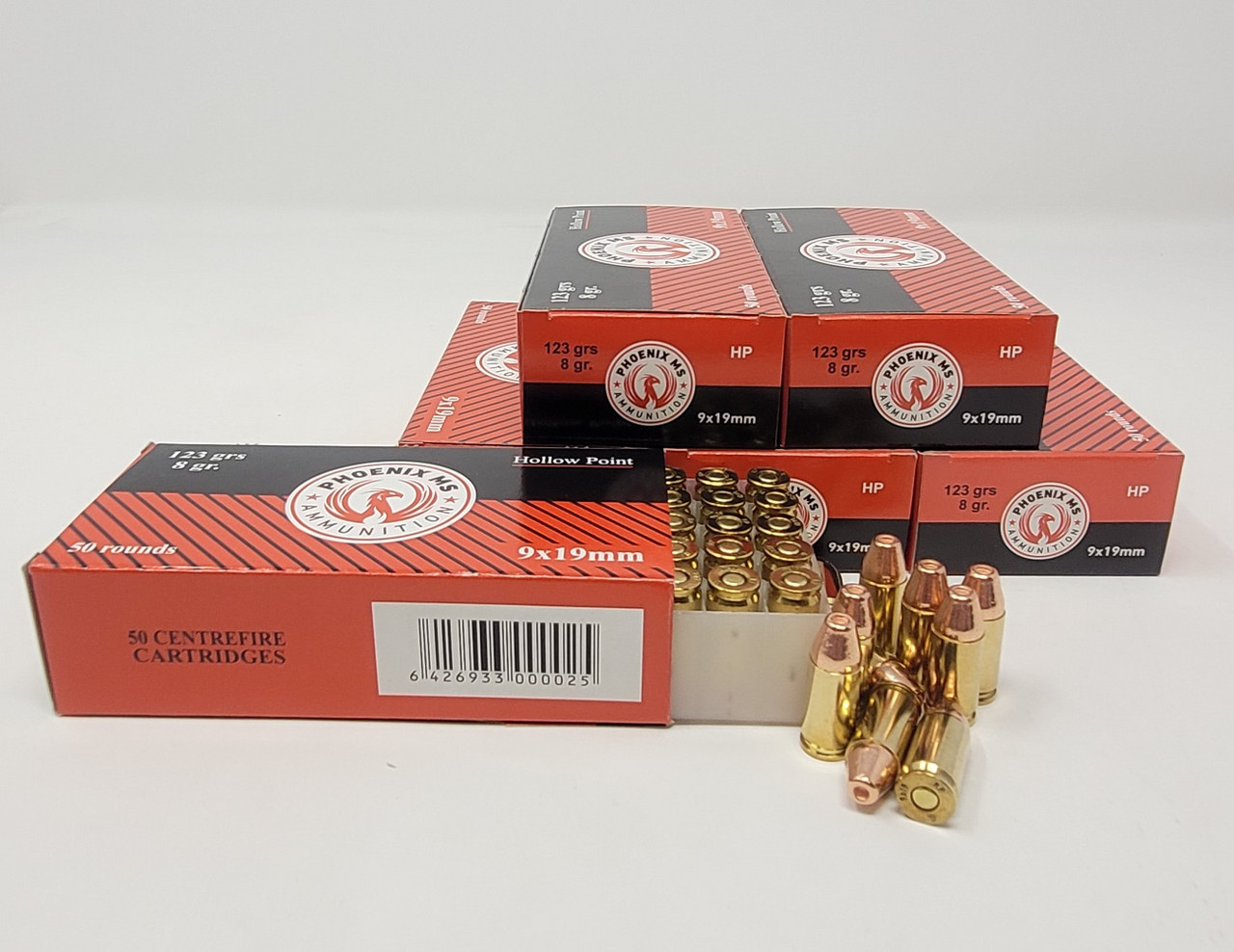 Phoenix MS 9mm Ammunition PHX9MM123THP 123 Grain Copper Plated