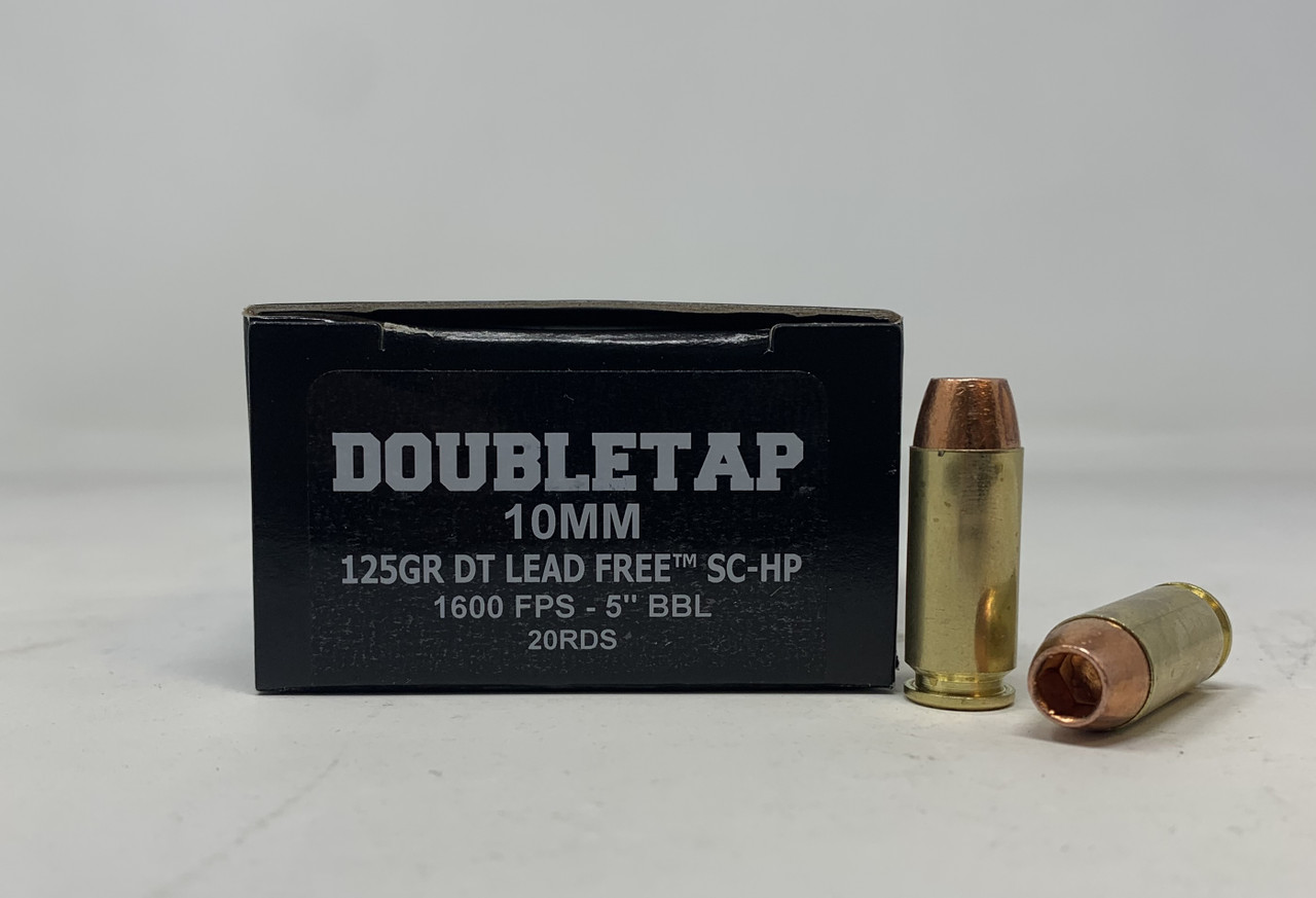 Double Tap 10mm Ammunition 10MM125X 125 Grain DT Lead Free Hollow