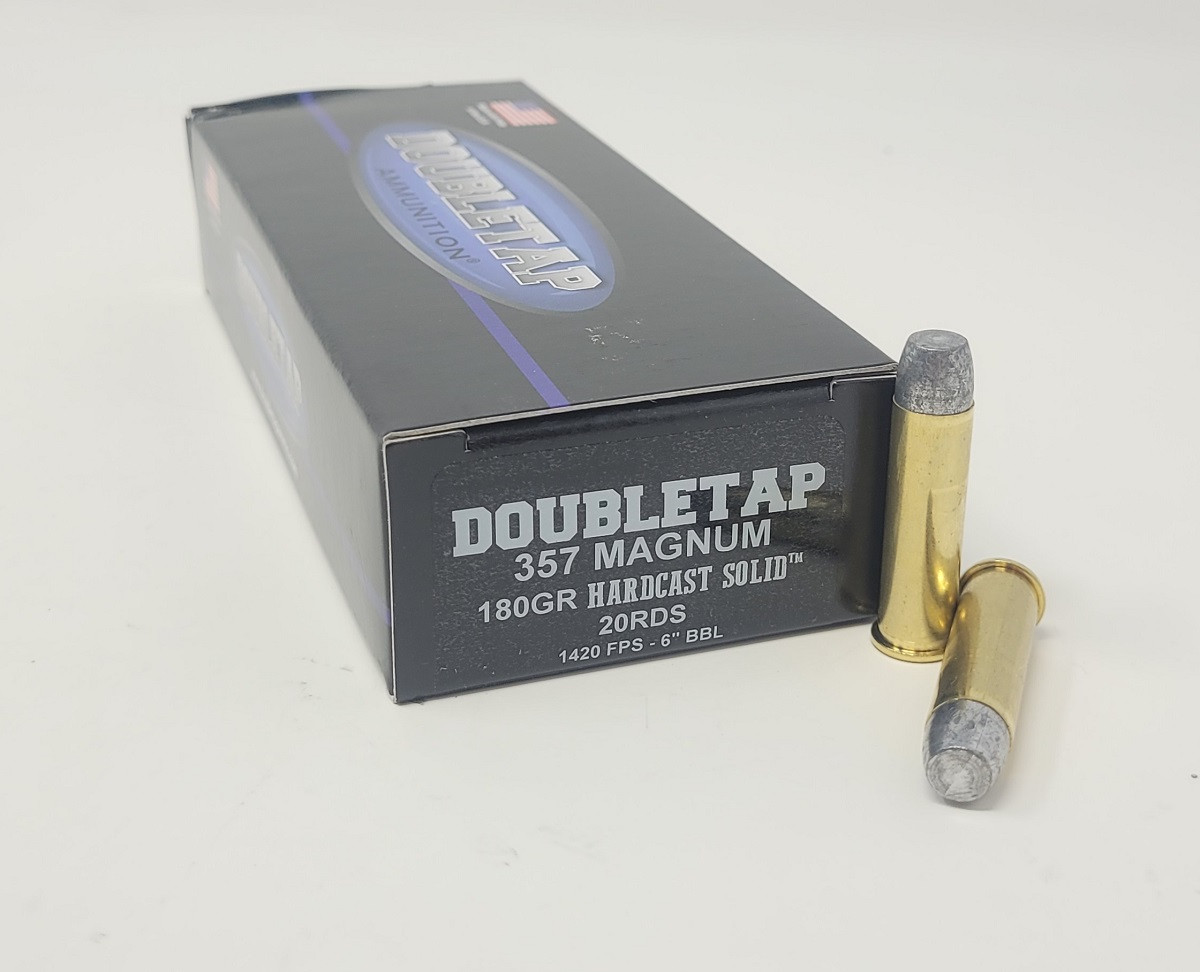 Double Tap 357 Mag Ammunition 357M180HC 180 Grain Hard Cast Solid