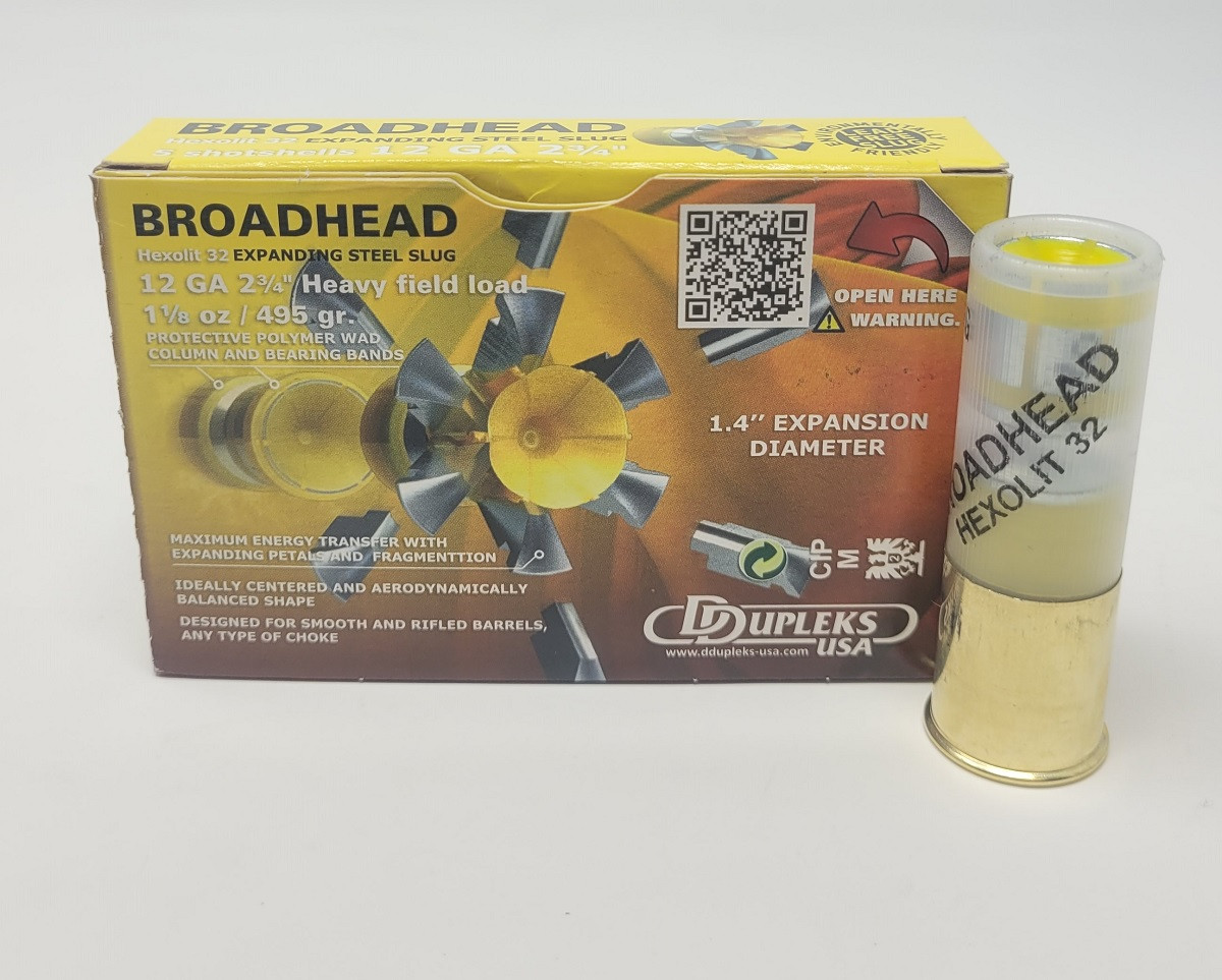 DDupleks 12 Gauge Ammunition Broadhead DD12H32 2-3/4