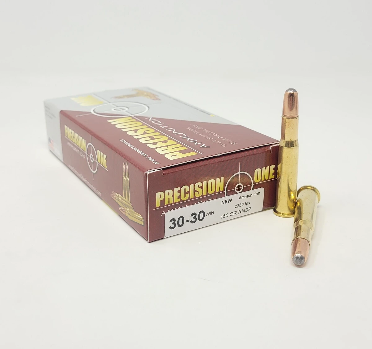 Precision One 30-30 Win Ammunition PONE1593 150 Grain Round Nose Soft ...