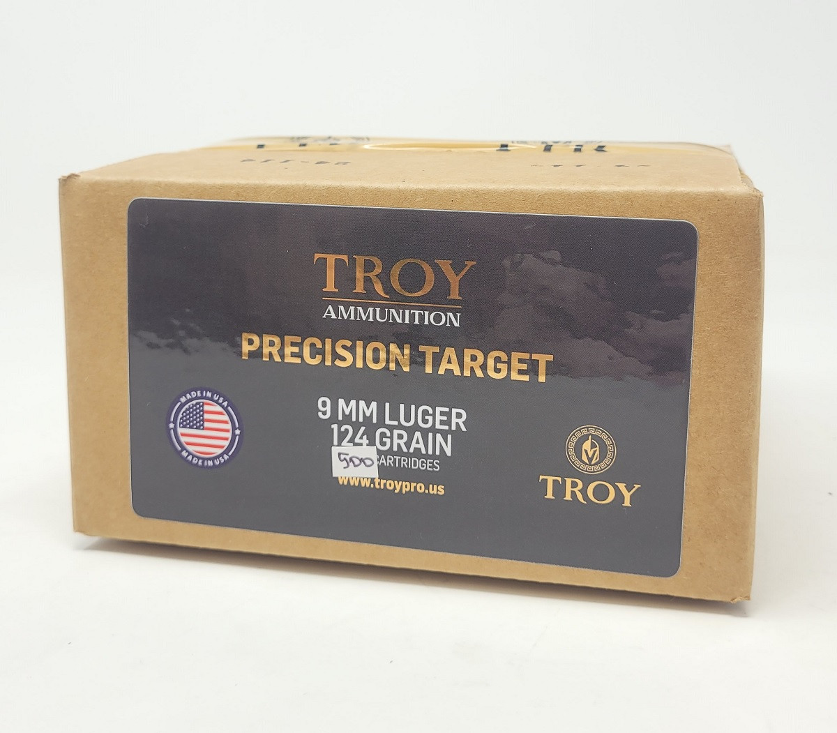 Troy 9mm Ammunition Precision Target TRY9MMBULK500 124 Grain Full Metal ...