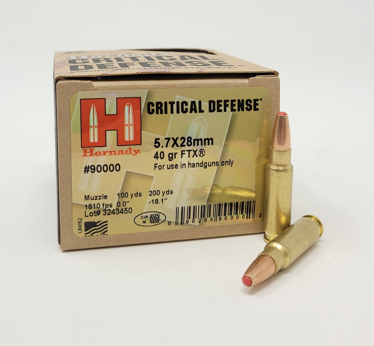 Hornady 5.7x28mm Ammunition Critical Defense H90000 40 Grain FTX