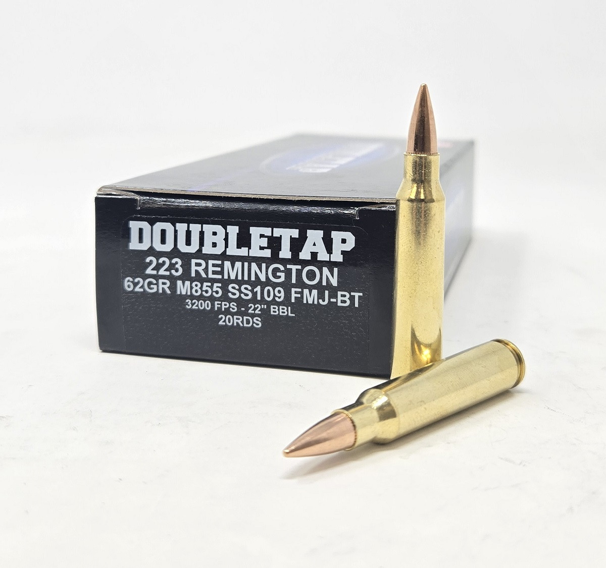 DoubleTap 223 Rem Ammunition 223R62SS109 62 Grain M855 SS109 Full