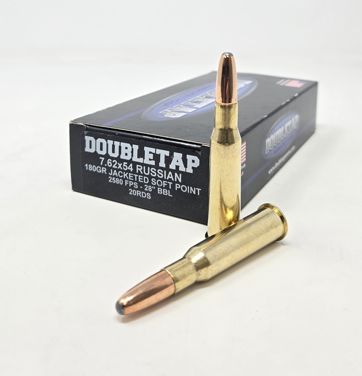 DoubleTap 7.62x54R Ammunition 754180SP 180 Grain Jacketed Soft Point 20 ...