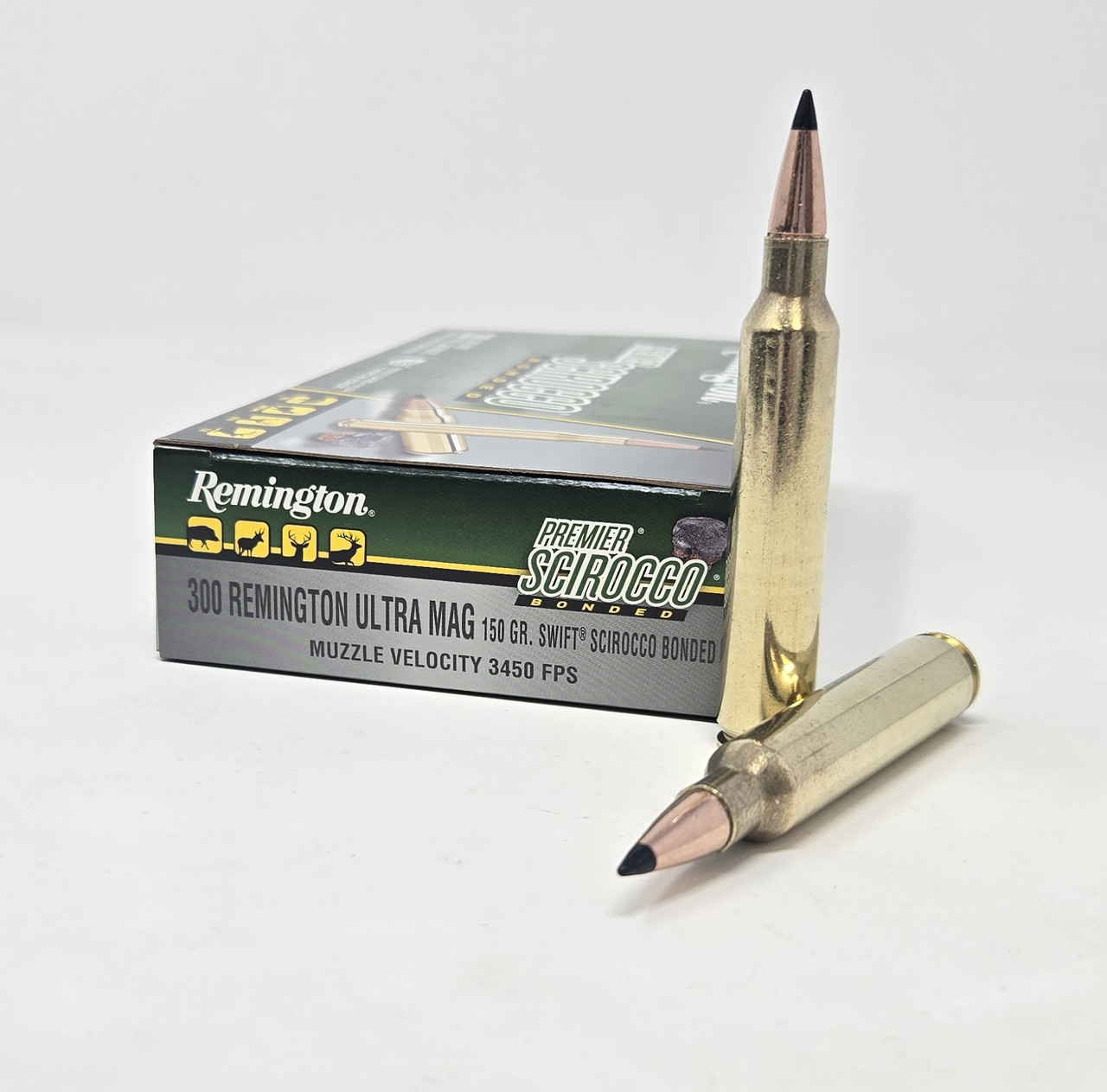 Remington 300 RUM Ammunition Premier Scirocco Bonded PR300UM5 150 Grain ...