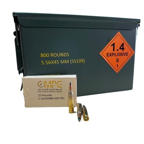 OMPC 5.56mm Ammunition UGM855 M855 Steel Core 62 Grain Full Metal