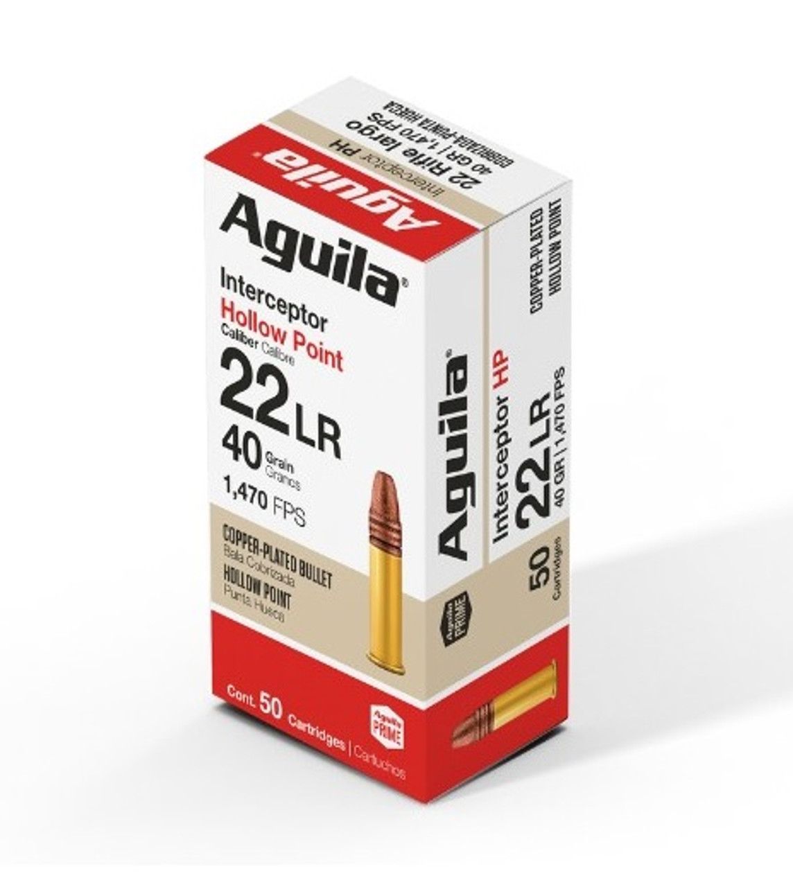Aguila 22LR 1B222321 Interceptor 40 gr CP HP 50 per box