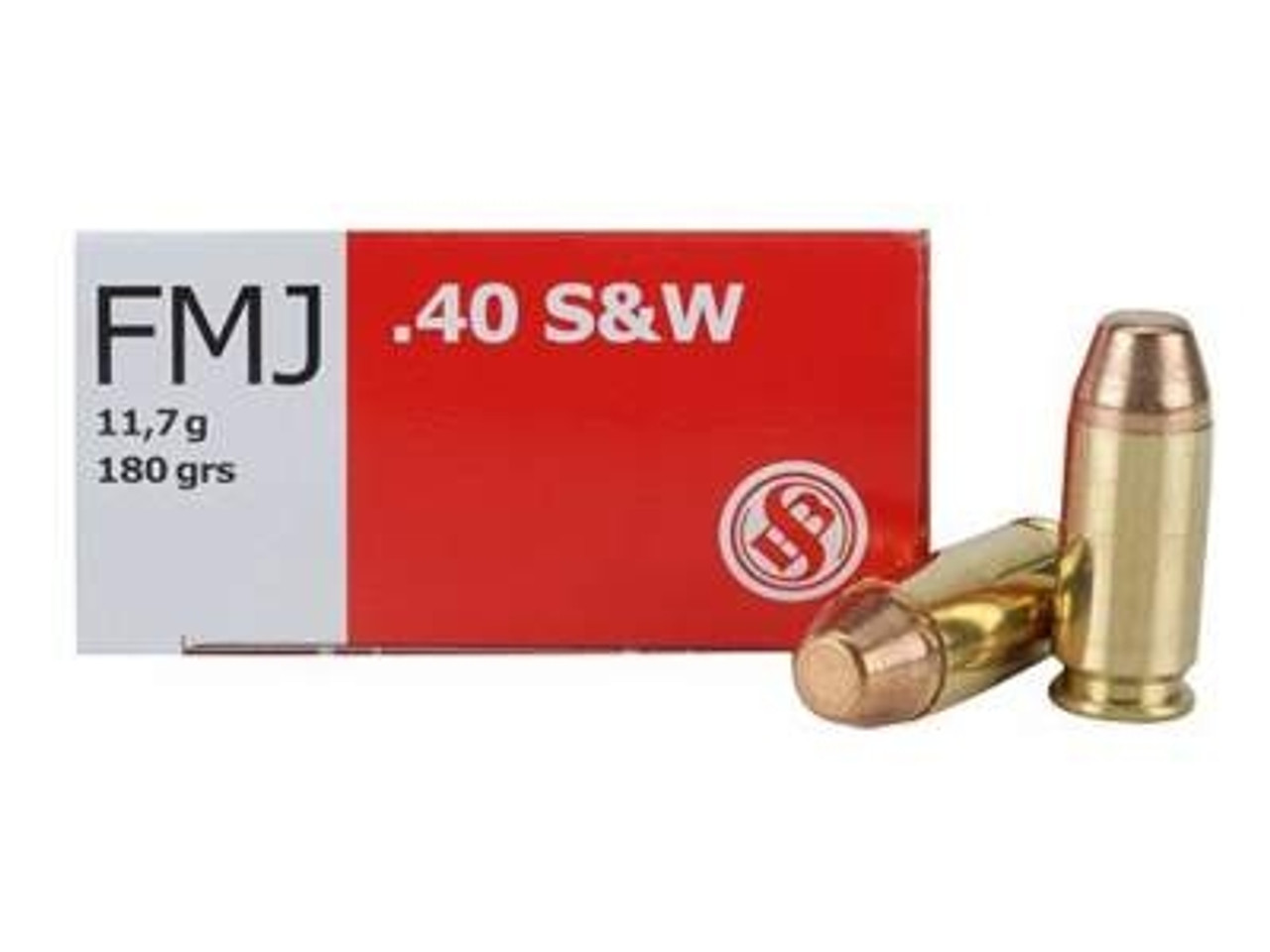 Sellier & Bellot 40 S&W SB40B 180 gr FMJ 50 per box