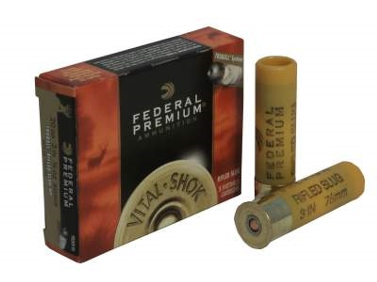 Federal Premium Ammunition Vital-Shok Truball Low Recoil 12 GA ( Gauge ) 1  OZ Rifled Slug HP 1300 FPS Velocity at the Muzzle High Brass Plastic 209  Primed Shotgun Hull Box of