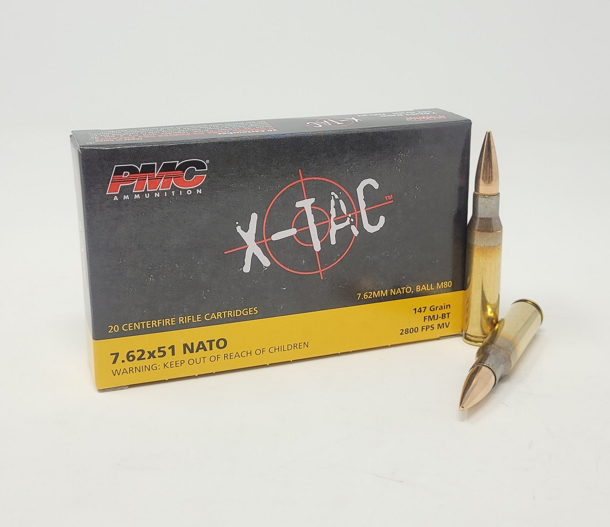 PMC 7.62x51mm X-TAC PMC762X 147 gr FMJ BT 20 per box