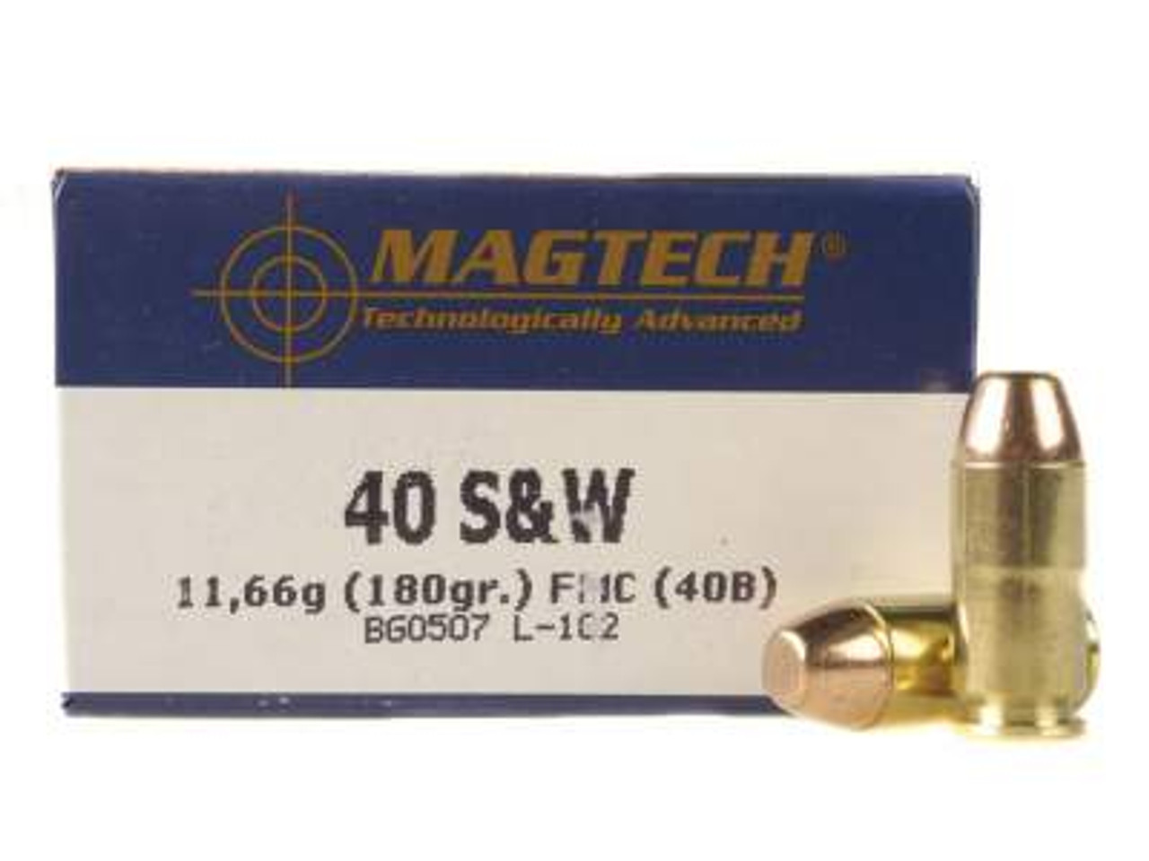 Magtech 40 S&W FMC-Flat MT40B 180 gr 50 per box