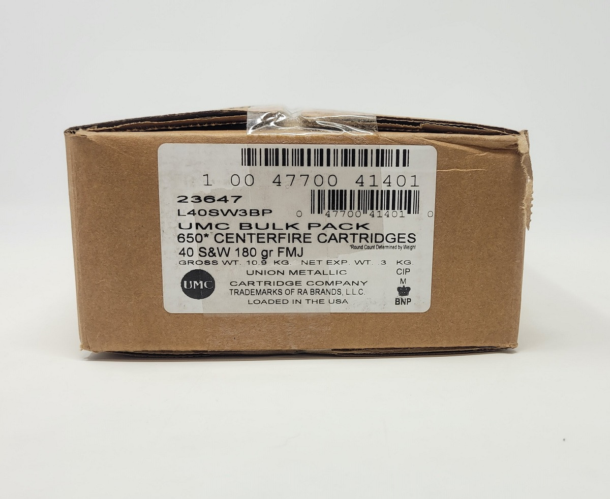Remington 40 S&W Bulk Pack L40SW3BP 180 gr FMJ 650 per box