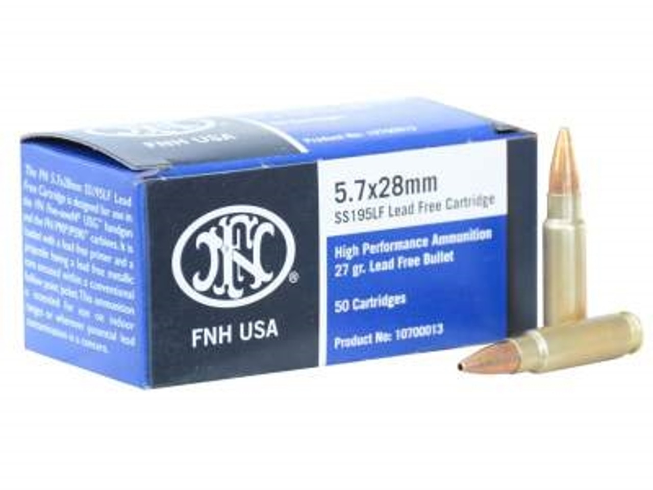 FNH USA 5.7x28mm Ammunition SS195LF 27 gr Lead Free Jacketed