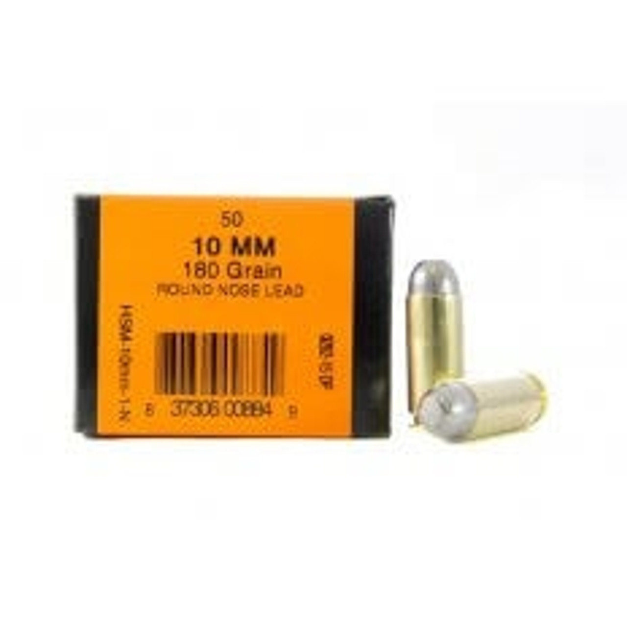 HSM 10mm Auto Ammunition 180 Grain Round Nose Flat Point (Hard) 50