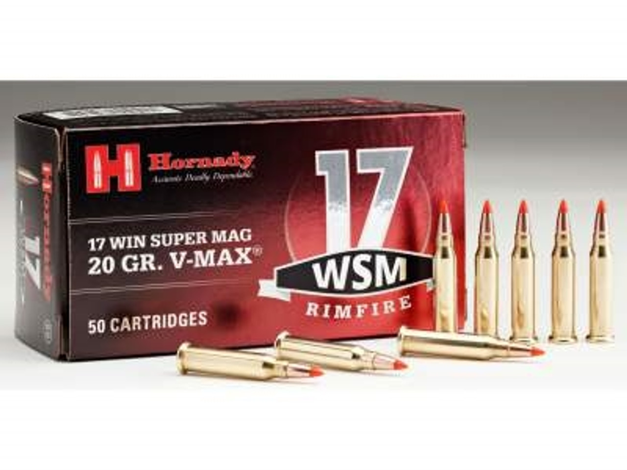 Hornady 17 WSM H83180 20 gr V-Max CASE 500rds