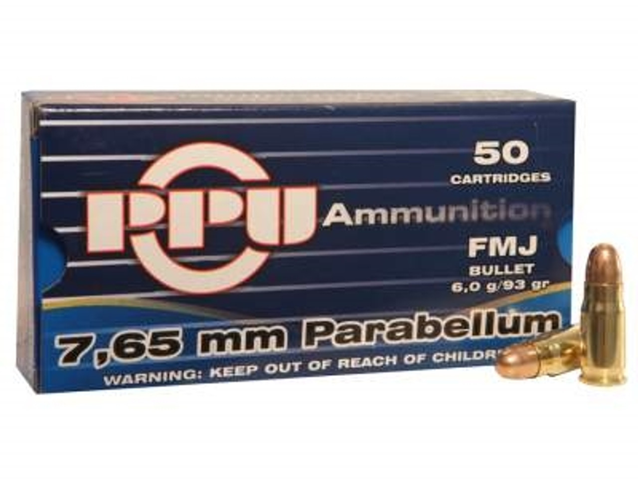 Prvi PPU 30 Luger Ammunition (7.65mm Parabellum) 93 Grain